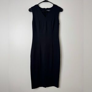 Nora Gardner Black Seamed Bodycon Sleeveless Pencil Business Casual Midi Dress